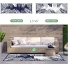 GENIMO Waterproof Outdoor Rug 5′ x 8′ for Patio Decor, Reversible Plastic Straw Area Rugs for Camping Clearance, RV Mat, Large Outside Carpet for Porch, Deck, Picni, Balcony, Garden, Black & Brown(Navyblue & White)