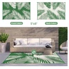 GENIMO Waterproof Outdoor Rug 5′ x 8′ for Patio Decor, Reversible Plastic Straw Area Rugs for Camping Clearance, RV Mat, Large Outside Carpet for Porch, Deck, Picni, Balcony, Garden, Black & Brown(Dark & Green)