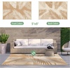 GENIMO Waterproof Outdoor Rug 5′ x 8′ for Patio Decor, Reversible Plastic Straw Area Rugs for Camping Clearance, RV Mat, Large Outside Carpet for Porch, Deck, Picni, Balcony, Garden, Black & Brown(Brown & Beige)