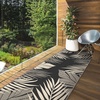 GENIMO Waterproof Outdoor Rug 5′ x 8′ for Patio Decor, Reversible Plastic Straw Area Rugs for Camping Clearance, RV Mat, Large Outside Carpet for Porch, Deck, Picni, Balcony, Garden, Black & Brown(Black & Beige)