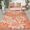 GENIMO Waterproof Outdoor Rug 5′ x 8′ for Patio Decor, Reversible Plastic Straw Area Rugs for Camping Clearance, RV Mat, Large Outside Carpet for Porch, Deck, Picni, Balcony, Garden, Black & Brown(Orange & Beige)