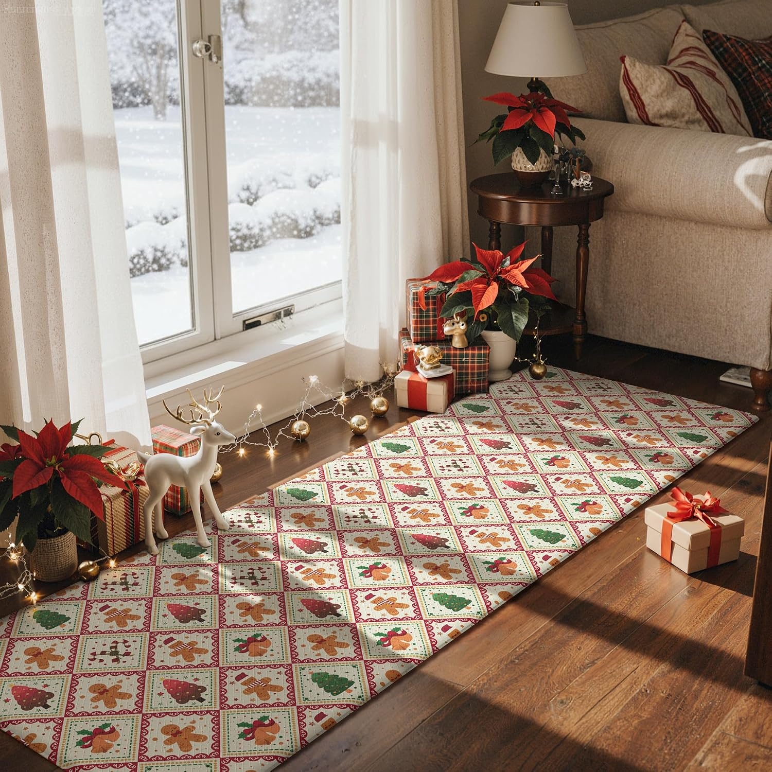 image:imageGENIMO Anti Fatigue Kitchen Mats for Floor 2PCS Cushioned Standing Mats 173x47amp173x30 Light Taupe Brown vintage boho rug set waterproof nonslip easyclean for home laundry sink farmhouseRed Beige