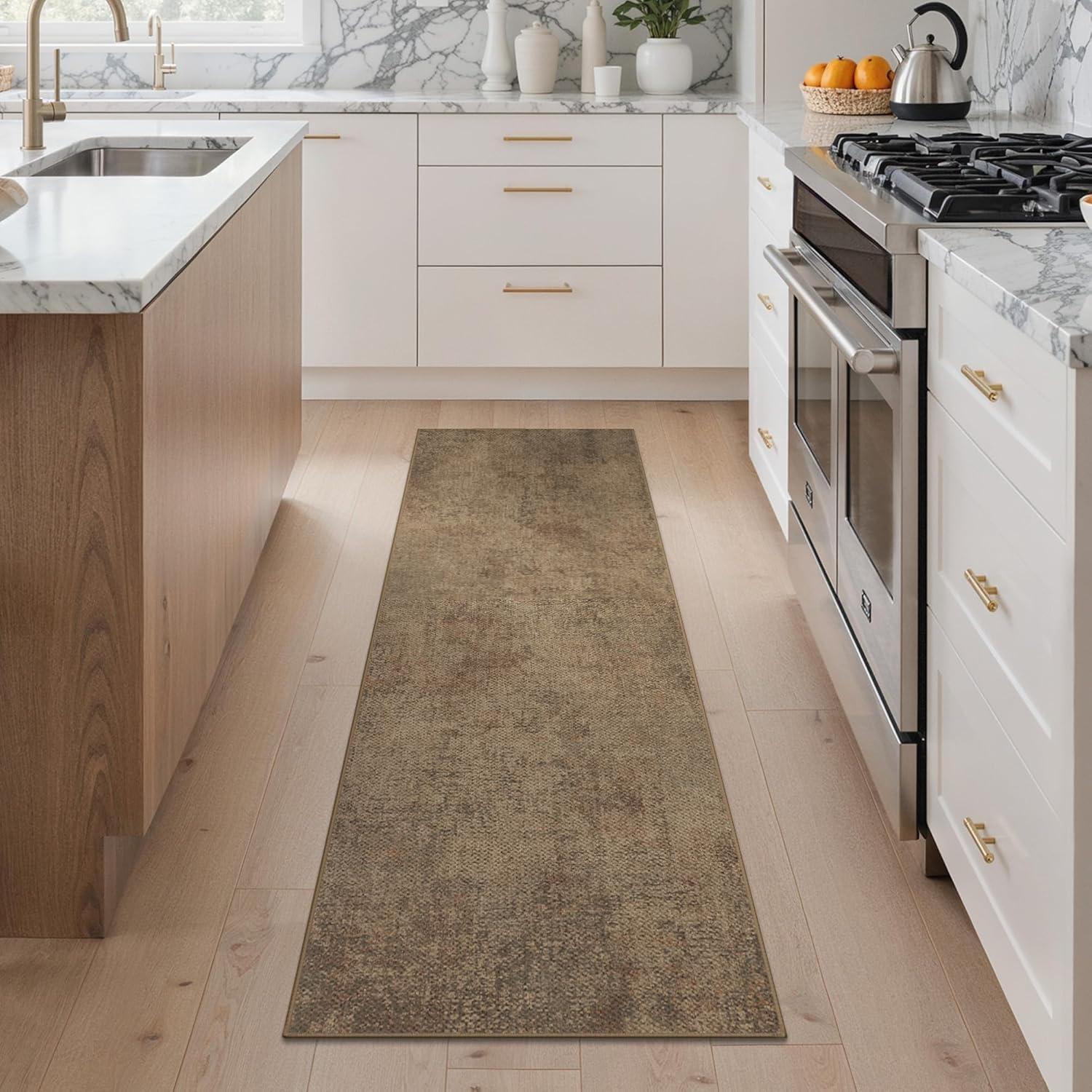 image:imageGENIMO Anti Fatigue Kitchen Mats for Floor 2PCS Cushioned Standing Mats 173x47amp173x30 Light Taupe Brown vintage boho rug set waterproof nonslip easyclean for home laundry sink farmhouseJute