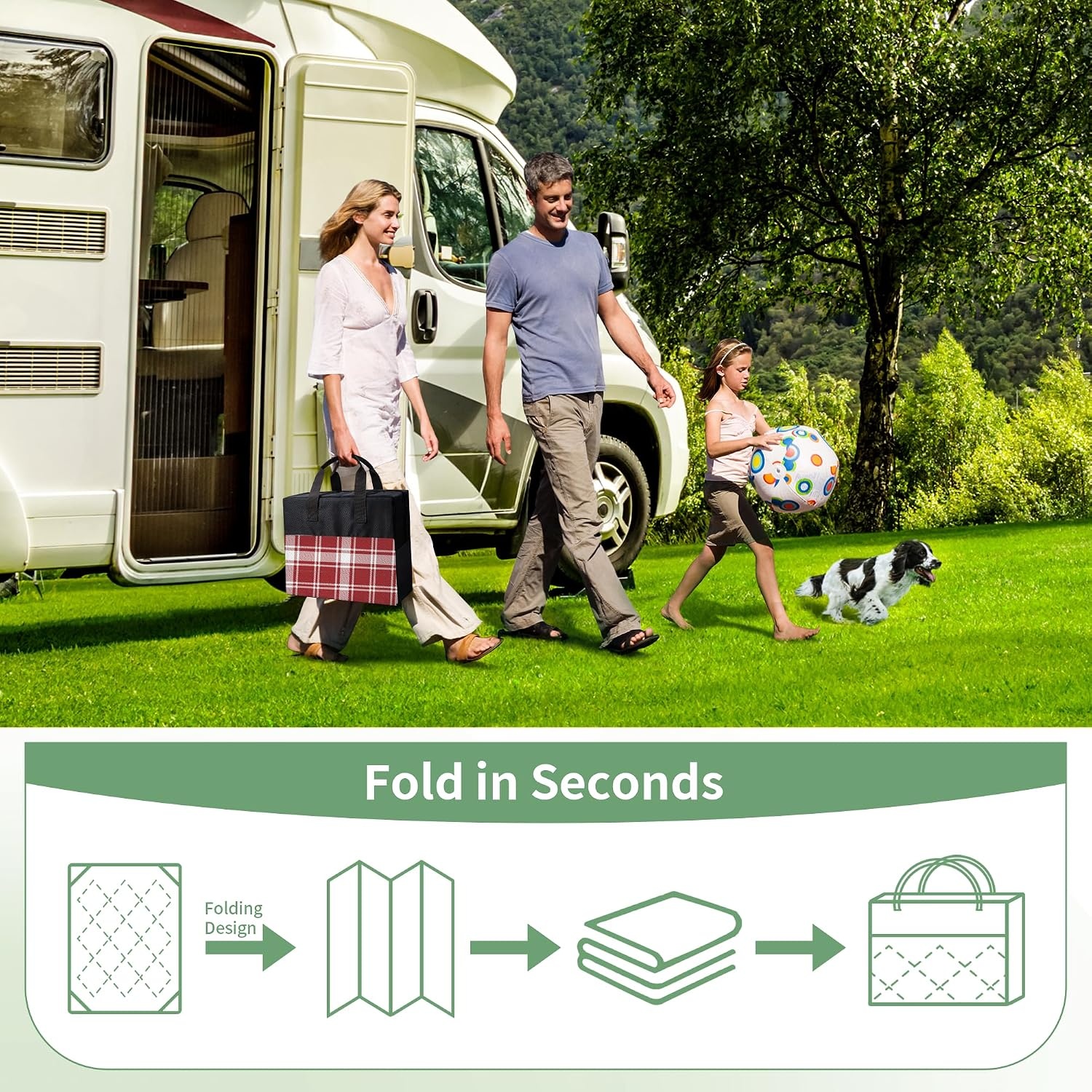 image:imageGENIMO Outdoor Rug for Patio Clearance 5x8 Reversible Plastic Straw Rugs Lightweight Waterproof RV Camping Mat for Camper Balcony Deck Backyard Picnic BlackBrownRed White Plaid