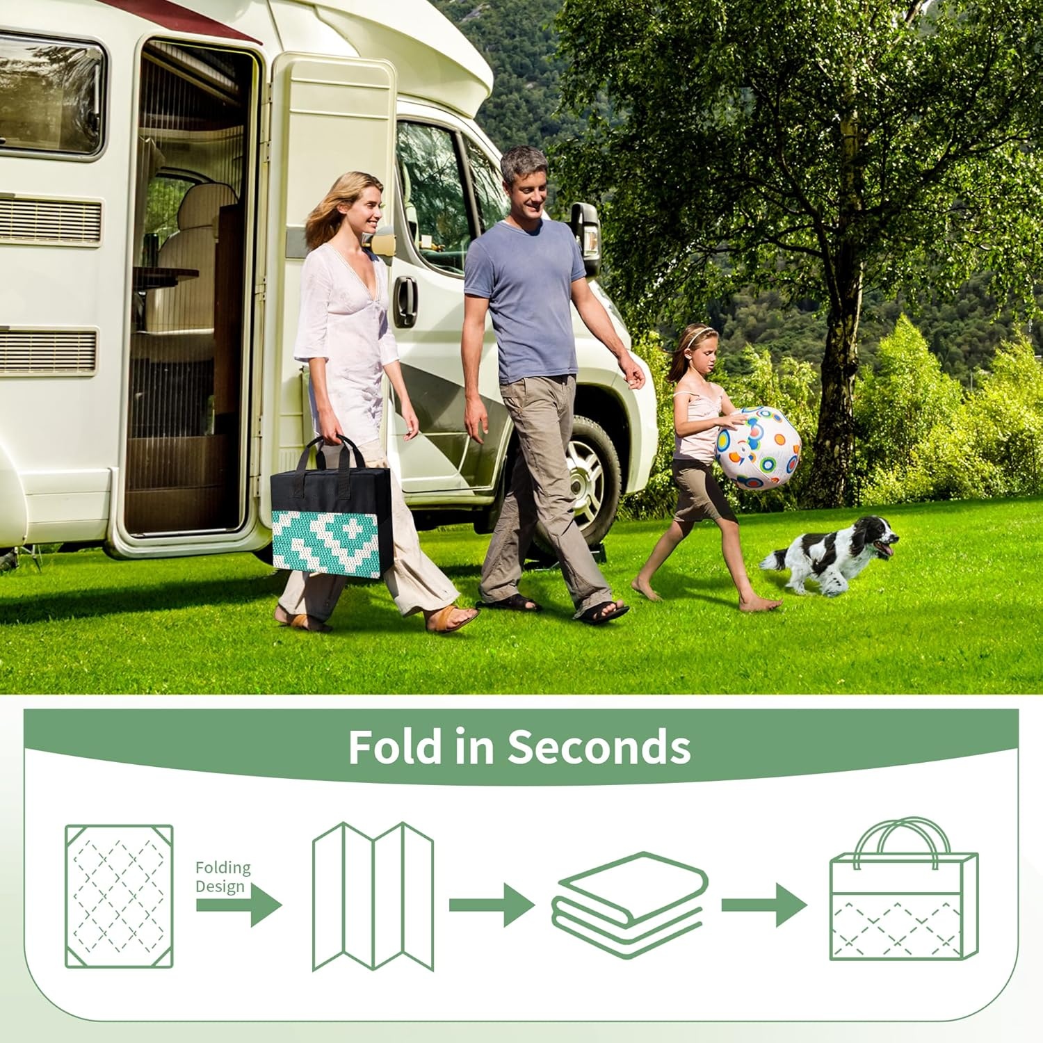 image:imageGENIMO Outdoor Rug for Patio Clearance 5x8 Reversible Plastic Straw Rugs Lightweight Waterproof RV Camping Mat for Camper Balcony Deck Backyard Picnic BlackBrownLakegreenbeigewhite