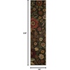 GENIMO 2×10 Washable Runner Rug Non Slip for Hallway, Black Red Gold | Vintage Floral Kitchen Runner, Stain Resistant, Low Pile and Lightweight for Entryway, Bedroom, Bathroom and Laundry Room