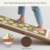 GENIMO Anti Fatigue Kitchen Mats for Floor 2PCS, Cushioned Standing Mats | 17.3″x47″&17.3″x30″, Light Taupe Brown vintage boho rug set, waterproof, non-slip, easy-clean for home laundry sink farmhouse(D.green)