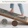 GENIMO Anti Fatigue Kitchen Mats for Floor 2PCS, Cushioned Standing Mats | 17.3″x47″&17.3″x30″, Light Taupe Brown vintage boho rug set, waterproof, non-slip, easy-clean for home laundry sink farmhouse(Midnight Gold)