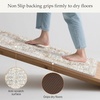 GENIMO Anti Fatigue Kitchen Mats for Floor 2PCS, Cushioned Standing Mats | 17.3″x47″&17.3″x30″, Light Taupe Brown vintage boho rug set, waterproof, non-slip, easy-clean for home laundry sink farmhouse(Blue&brown)