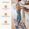 GENIMO Anti Fatigue Kitchen Mats for Floor 2PCS, Cushioned Standing Mats | 17.3″x47″&17.3″x30″, Light Taupe Brown vintage boho rug set, waterproof, non-slip, easy-clean for home laundry sink farmhouse(A.blue)