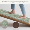 GENIMO Anti Fatigue Kitchen Mats for Floor 2PCS, Cushioned Standing Mats | 17.3″x47″&17.3″x30″, Light Taupe Brown vintage boho rug set, waterproof, non-slip, easy-clean for home laundry sink farmhouse(Light Green)