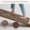 GENIMO Anti Fatigue Kitchen Mats for Floor 2PCS, Cushioned Standing Mats | 17.3″x47″&17.3″x30″, Light Taupe Brown vintage boho rug set, waterproof, non-slip, easy-clean for home laundry sink farmhouse(Bordeaux Red)