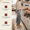 GENIMO Anti Fatigue Kitchen Mats for Floor 2PCS, Cushioned Standing Mats | 17.3″x47″&17.3″x30″, Light Taupe Brown vintage boho rug set, waterproof, non-slip, easy-clean for home laundry sink farmhouse(Red Beige)