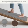 GENIMO Anti Fatigue Kitchen Mats for Floor 2PCS, Cushioned Standing Mats | 17.3″x47″&17.3″x30″, Light Taupe Brown vintage boho rug set, waterproof, non-slip, easy-clean for home laundry sink farmhouse(Slate Gray)