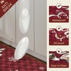 GENIMO Anti Fatigue Kitchen Mats for Floor 2PCS, Cushioned Standing Mats | 17.3″x47″&17.3″x30″, Light Taupe Brown vintage boho rug set, waterproof, non-slip, easy-clean for home laundry sink farmhouse(Red White)