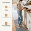 GENIMO Anti Fatigue Kitchen Mats for Floor 2PCS, Cushioned Standing Mats | 17.3″x47″&17.3″x30″, Light Taupe Brown vintage boho rug set, waterproof, non-slip, easy-clean for home laundry sink farmhouse(Slate Gray)