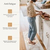 GENIMO Anti Fatigue Kitchen Mats for Floor 2PCS, Cushioned Standing Mats | 17.3″x47″&17.3″x30″, Light Taupe Brown vintage boho rug set, waterproof, non-slip, easy-clean for home laundry sink farmhouse(Blue&brown)