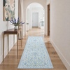 GENIMO Area Rugs 6X9 for Living Room Bedroom, Machine Washable Non Slip Flower Bow Rug, Low Pile Soft Cute Floral Rug for Dining Room Girls Room Nursery Room and Playroom, Pink Bow(Blue Floral Bow)
