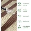 GENIMO Outdoor Rug for Patio Clearance, 5’x8′ Reversible Plastic Straw Rugs, Lightweight Waterproof RV Camping Mat for Camper, Balcony, Deck, Backyard, Picnic, BlackBrown(Mocha Beige)