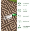 GENIMO Outdoor Rug for Patio Clearance, 5’x8′ Reversible Plastic Straw Rugs, Lightweight Waterproof RV Camping Mat for Camper, Balcony, Deck, Backyard, Picnic, BlackBrown(Coffee&brown)