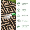 GENIMO Outdoor Rug for Patio Clearance, 5’x8′ Reversible Plastic Straw Rugs, Lightweight Waterproof RV Camping Mat for Camper, Balcony, Deck, Backyard, Picnic, BlackBrown(Black&brown)