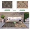 GENIMO Outdoor Rug for Patio Clearance, 5’x8′ Reversible Plastic Straw Rugs, Lightweight Waterproof RV Camping Mat for Camper, Balcony, Deck, Backyard, Picnic, BlackBrown(Mix-blackbrown)