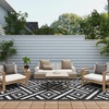 GENIMO Outdoor Rug for Patio Clearance, 5’x8′ Reversible Plastic Straw Rugs, Lightweight Waterproof RV Camping Mat for Camper, Balcony, Deck, Backyard, Picnic, BlackBrown(Mix-blackwhite)