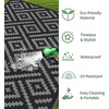GENIMO Outdoor Rug for Patio Clearance, 5’x8′ Reversible Plastic Straw Rugs, Lightweight Waterproof RV Camping Mat for Camper, Balcony, Deck, Backyard, Picnic, BlackBrown(Black&gray)