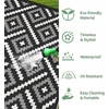 GENIMO Outdoor Rug for Patio Clearance, 5’x8′ Reversible Plastic Straw Rugs, Lightweight Waterproof RV Camping Mat for Camper, Balcony, Deck, Backyard, Picnic, BlackBrown(Mix-blackwhite)