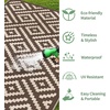 GENIMO Outdoor Rug for Patio Clearance, 5’x8′ Reversible Plastic Straw Rugs, Lightweight Waterproof RV Camping Mat for Camper, Balcony, Deck, Backyard, Picnic, BlackBrown(Coffee&beige)