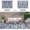 GENIMO Outdoor Rug for Patio Clearance, 5’x8′ Reversible Plastic Straw Rugs, Lightweight Waterproof RV Camping Mat for Camper, Balcony, Deck, Backyard, Picnic, BlackBrown(Cloud Blue)