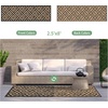 GENIMO Outdoor Rug for Patio Clearance, 5’x8′ Reversible Plastic Straw Rugs, Lightweight Waterproof RV Camping Mat for Camper, Balcony, Deck, Backyard, Picnic, BlackBrown(Black&brown)