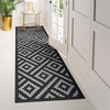 GENIMO Outdoor Rug for Patio Clearance, 5’x8′ Reversible Plastic Straw Rugs, Lightweight Waterproof RV Camping Mat for Camper, Balcony, Deck, Backyard, Picnic, BlackBrown(Black&gray)