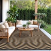GENIMO Outdoor Rug for Patio Clearance, 5’x8′ Reversible Plastic Straw Rugs, Lightweight Waterproof RV Camping Mat for Camper, Balcony, Deck, Backyard, Picnic, BlackBrown(Ebony Brown)