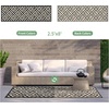 GENIMO Outdoor Rug for Patio Clearance, 5’x8′ Reversible Plastic Straw Rugs, Lightweight Waterproof RV Camping Mat for Camper, Balcony, Deck, Backyard, Picnic, BlackBrown(Black&beige)