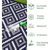 GENIMO Outdoor Rug for Patio Clearance, 5’x8′ Reversible Plastic Straw Rugs, Lightweight Waterproof RV Camping Mat for Camper, Balcony, Deck, Backyard, Picnic, BlackBrown(Mix-navybluewhite)