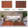 GENIMO Outdoor Rug for Patio Clearance, 5’x8′ Reversible Plastic Straw Rugs, Lightweight Waterproof RV Camping Mat for Camper, Balcony, Deck, Backyard, Picnic, BlackBrown(Orange & Black-w)