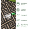 GENIMO Outdoor Rug for Patio Clearance, 5’x8′ Reversible Plastic Straw Rugs, Lightweight Waterproof RV Camping Mat for Camper, Balcony, Deck, Backyard, Picnic, BlackBrown(Mix-blackbrown)