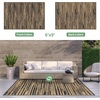 GENIMO Outdoor Rug for Patio Clearance, 5’x8′ Reversible Plastic Straw Rugs, Lightweight Waterproof RV Camping Mat for Camper, Balcony, Deck, Backyard, Picnic, BlackBrown(Deep Walnut Brown)