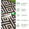 GENIMO Outdoor Rug for Patio Clearance, 5’x8′ Reversible Plastic Straw Rugs, Lightweight Waterproof RV Camping Mat for Camper, Balcony, Deck, Backyard, Picnic, BlackBrown(Black&beige)