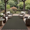 GENIMO Outdoor Rug for Patio Clearance, 5’x8′ Reversible Plastic Straw Rugs, Lightweight Waterproof RV Camping Mat for Camper, Balcony, Deck, Backyard, Picnic, BlackBrown(Blackbrown-w)