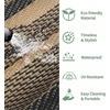 GENIMO Outdoor Rug for Patio Clearance, 5’x8′ Reversible Plastic Straw Rugs, Lightweight Waterproof RV Camping Mat for Camper, Balcony, Deck, Backyard, Picnic, BlackBrown(Deep Walnut Brown)