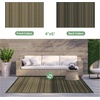 GENIMO Outdoor Rug for Patio Clearance, 5’x8′ Reversible Plastic Straw Rugs, Lightweight Waterproof RV Camping Mat for Camper, Balcony, Deck, Backyard, Picnic, BlackBrown(Black&nut Brown)