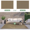 GENIMO Outdoor Rug for Patio Clearance, 5’x8′ Reversible Plastic Straw Rugs, Lightweight Waterproof RV Camping Mat for Camper, Balcony, Deck, Backyard, Picnic, BlackBrown(Lightbrownbeige)