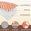 GENIMO Outdoor Rug for Patio Clearance, 5’x8′ Reversible Plastic Straw Rugs, Lightweight Waterproof RV Camping Mat for Camper, Balcony, Deck, Backyard, Picnic, BlackBrown(Mid & Orange)