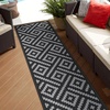GENIMO Outdoor Rug for Patio Clearance, 5’x8′ Reversible Plastic Straw Rugs, Lightweight Waterproof RV Camping Mat for Camper, Balcony, Deck, Backyard, Picnic, BlackBrown(Black&gray)
