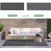 GENIMO Outdoor Rug for Patio Clearance, 5’x8′ Reversible Plastic Straw Rugs, Lightweight Waterproof RV Camping Mat for Camper, Balcony, Deck, Backyard, Picnic, BlackBrown(Black&gray)