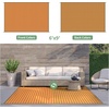 GENIMO Outdoor Rug for Patio Clearance, 5’x8′ Reversible Plastic Straw Rugs, Lightweight Waterproof RV Camping Mat for Camper, Balcony, Deck, Backyard, Picnic, BlackBrown(Orange)