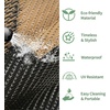 GENIMO Outdoor Rug for Patio Clearance, 5’x8′ Reversible Plastic Straw Rugs, Lightweight Waterproof RV Camping Mat for Camper, Balcony, Deck, Backyard, Picnic, BlackBrown(Dark Mocha Brown)