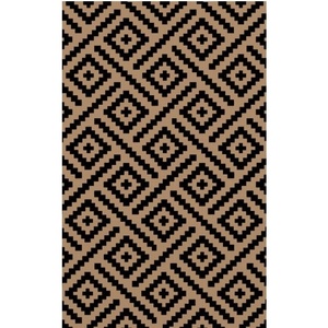 GENIMO Outdoor Rug for Patio Clearance, 5’x8′ Reversible Plastic Straw Rugs, Lightweight Waterproof RV Camping Mat for Camper, Balcony, Deck, Backyard, Picnic, BlackBrown(Black & Cocoa)